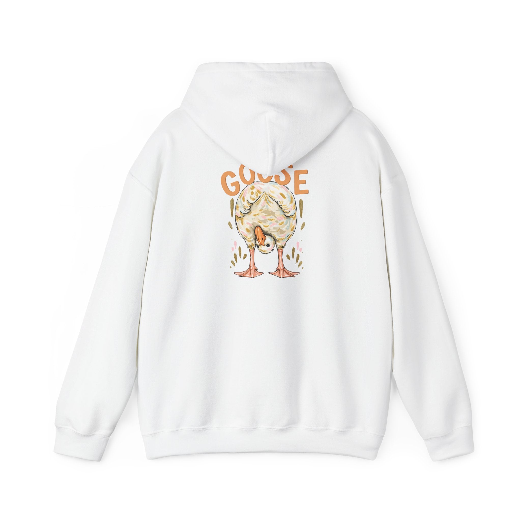Duck & Goose Hoodie — Cute Waterfowl Graphic Pullover ("Duck Duck" Front, "Goose" Back)