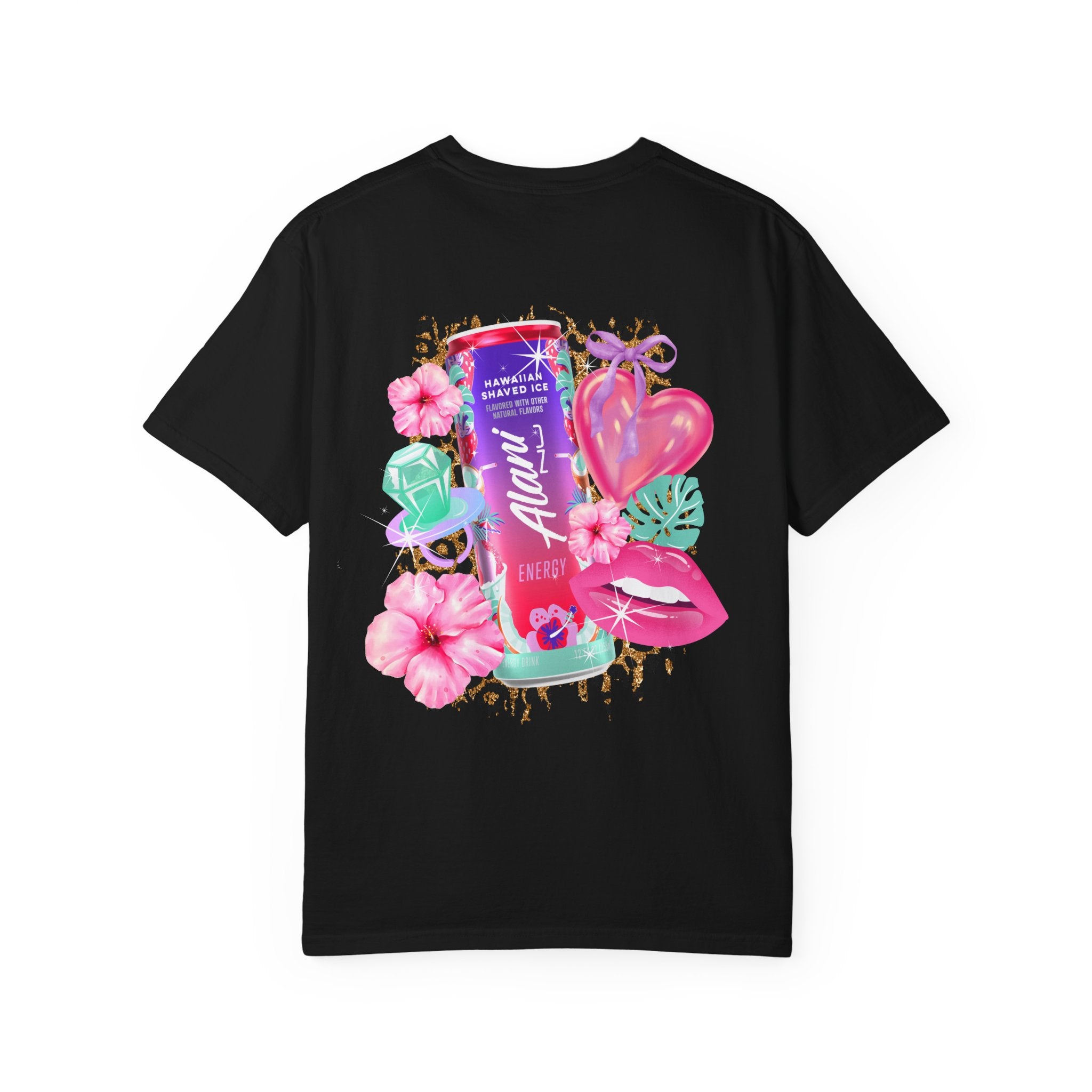 Aloha Nu Graphic T-Shirt — Tropical Hibiscus Drink Design