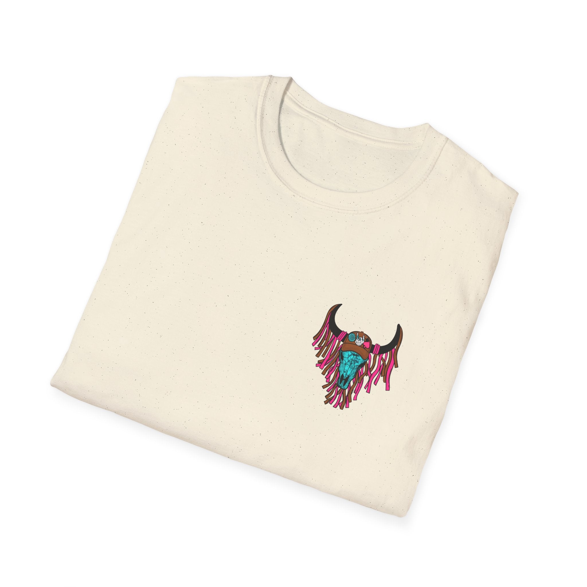 Double-sided Mama Mamas Cow Skull Graphic T-Shirt — Western Cowhide Retro Farmhouse Tee
