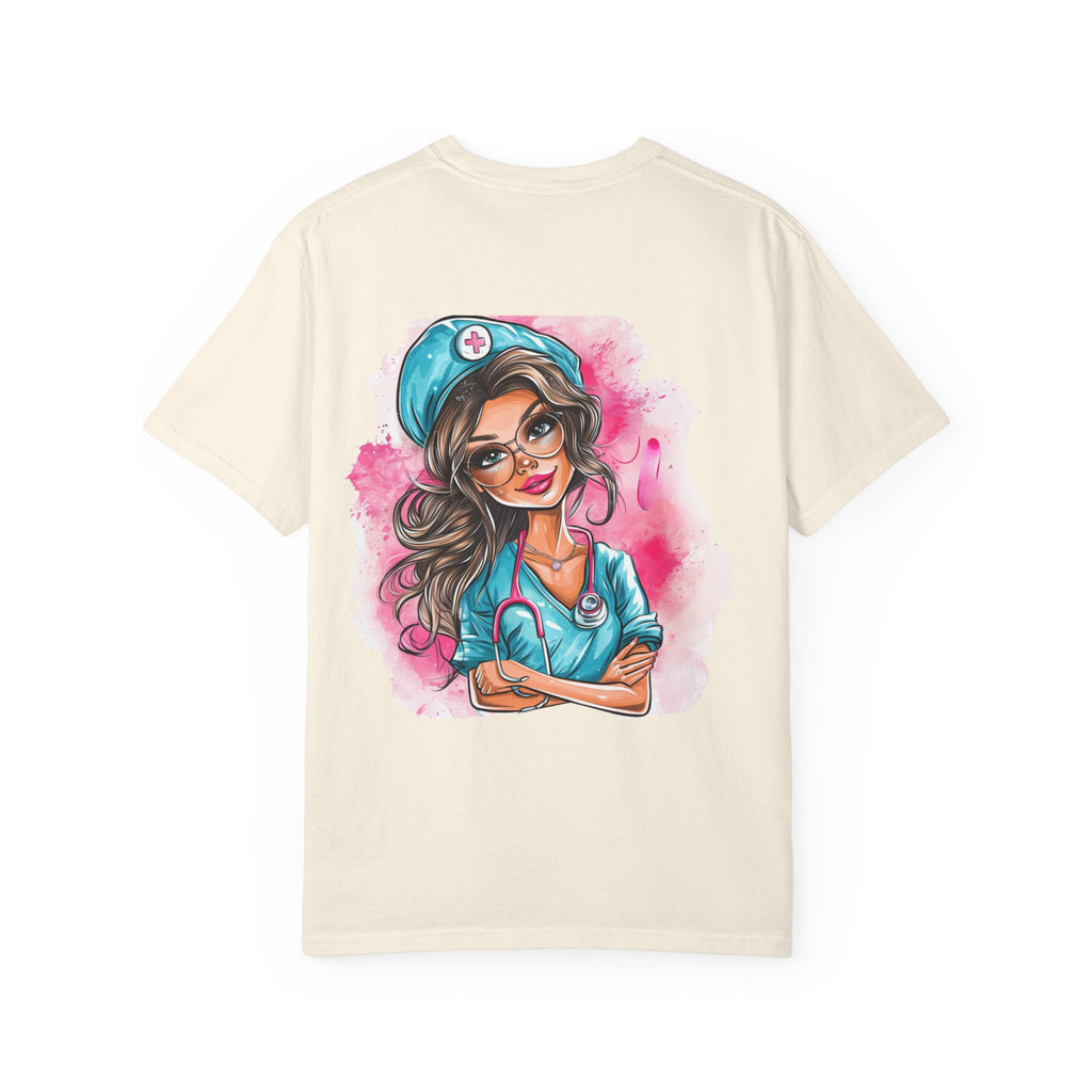 Nurse Life T-Shirt — Cute Female Nurse Watercolor Graphic Tee