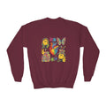 Youth Heart & Smiley Puzzle Crewneck Sweatshirt