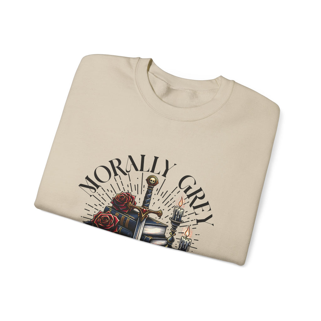 Morally Grey Book Club Sweatshirt — Gothic Booklover Crewneck