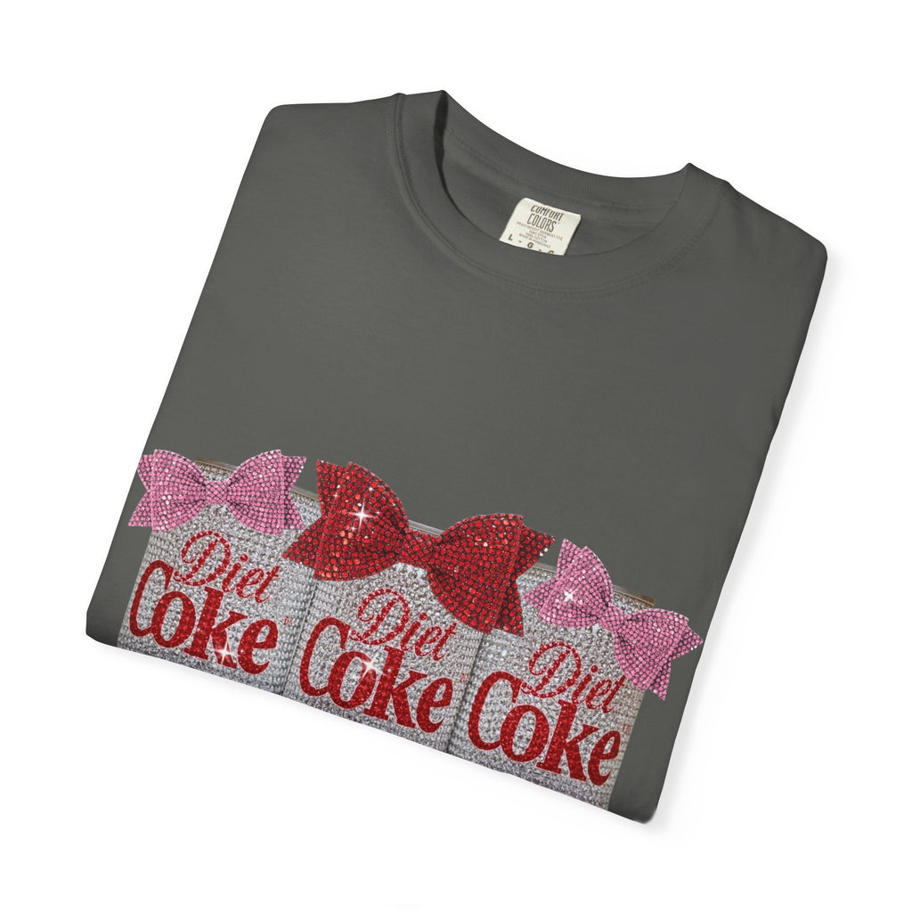 Diet Coke Glitter Can T-Shirt — "Just a Diet Coke Girl" Retro Sparkle Tee