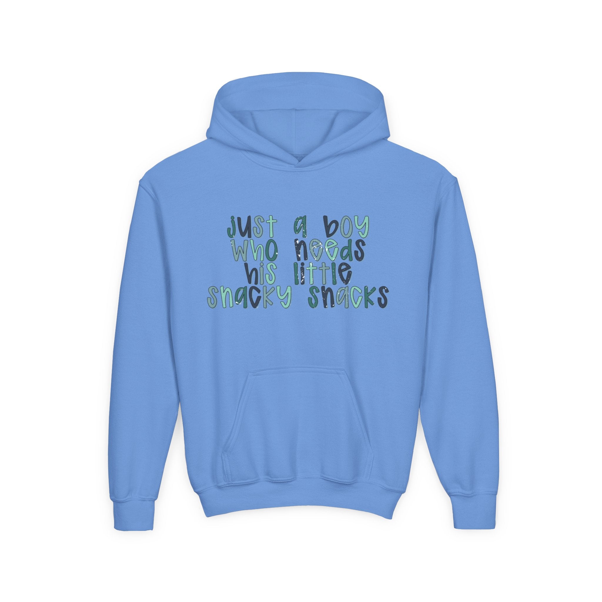 Kids Hoodie - "Just a Boy Who Needs His Little Snacky Snacks" Cute Snack Lover Pullover