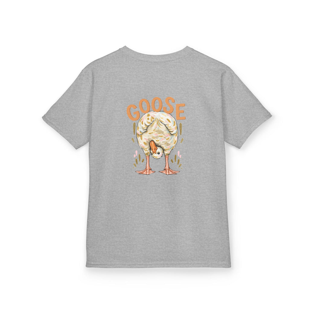 Kids Tee — Cute Duck & Goose Illustration ("Duck Duck" Front, "Goose" Back)