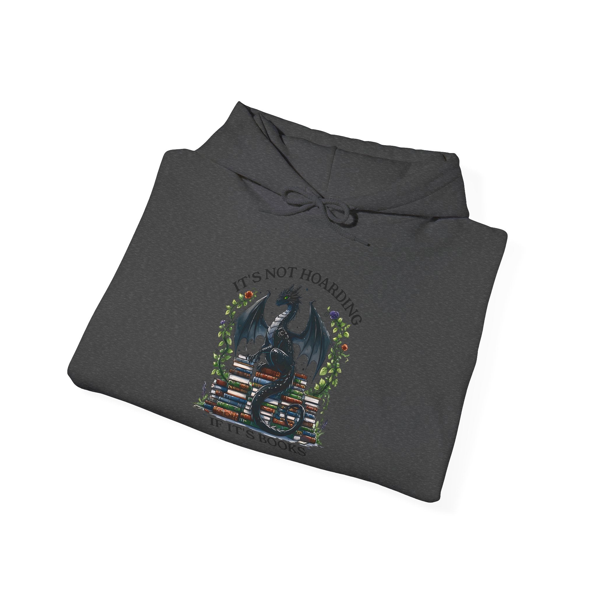Hoodie — "It's Not Roaring if It's Books" Dragon Booklover Graphic Hoodie