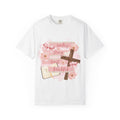 Christian Inspirational T-Shirt — "Worthy Strong Loved Beautiful" Cross & Bible Design
