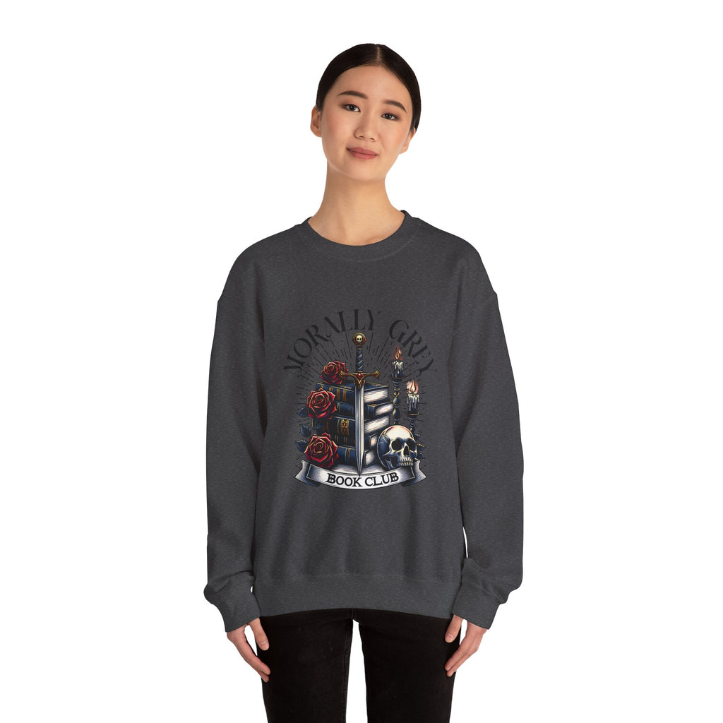 Morally Grey Book Club Sweatshirt — Gothic Booklover Crewneck