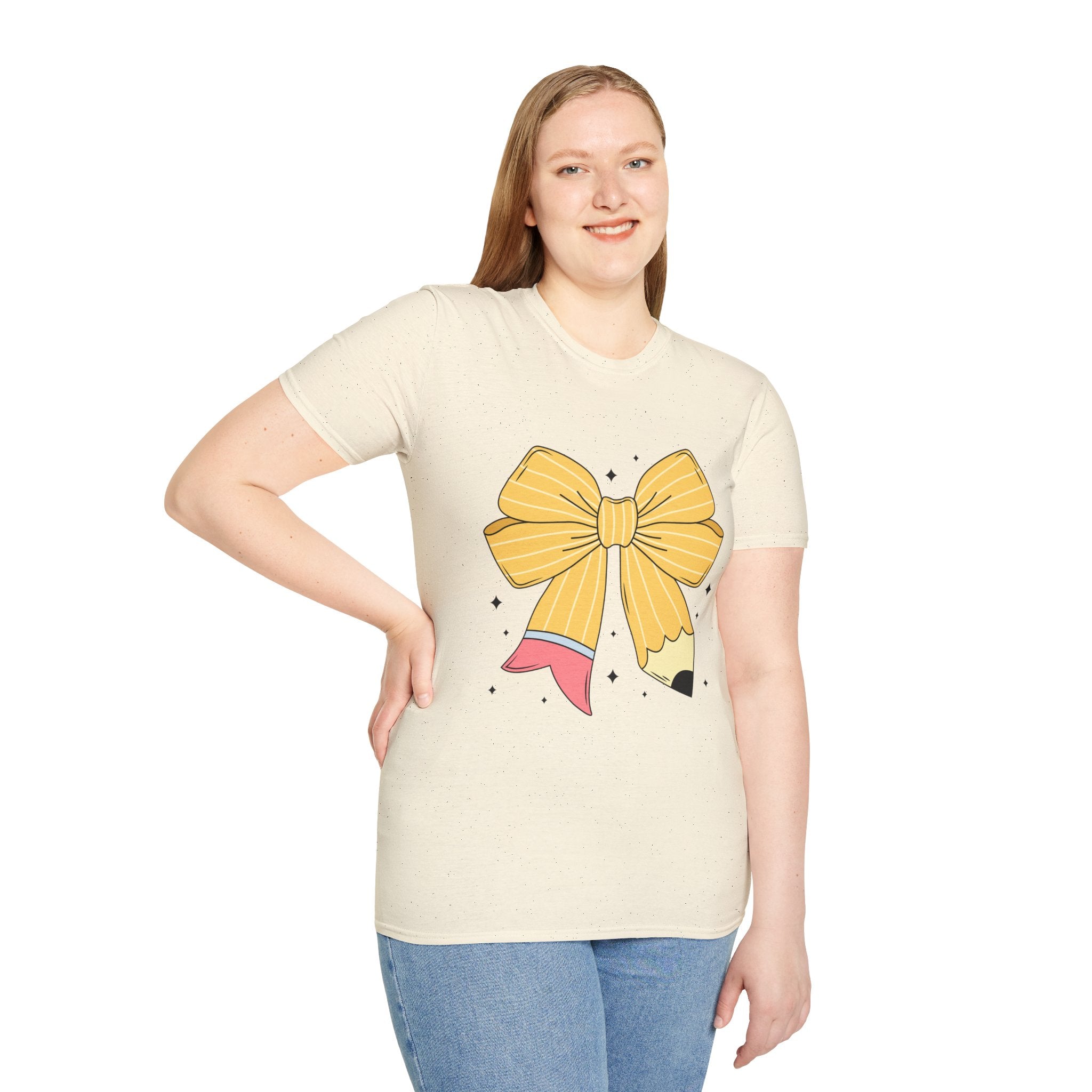 Pencil Bow T-Shirt — Cute School Teacher Gift Tee