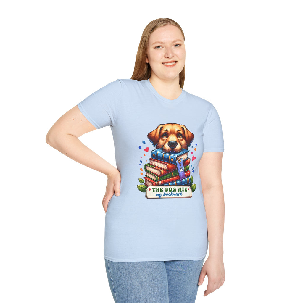 Dog Ate My Homework T-Shirt — Cute Puppy Book Lover Tee