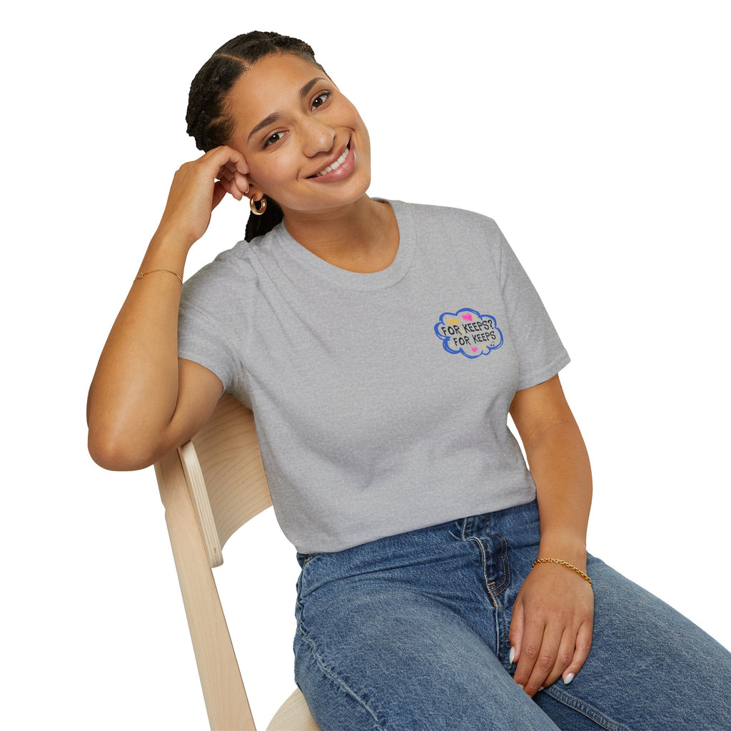 Crew Tee — 'For Keeps' Doodle Art Signature T-Shirt