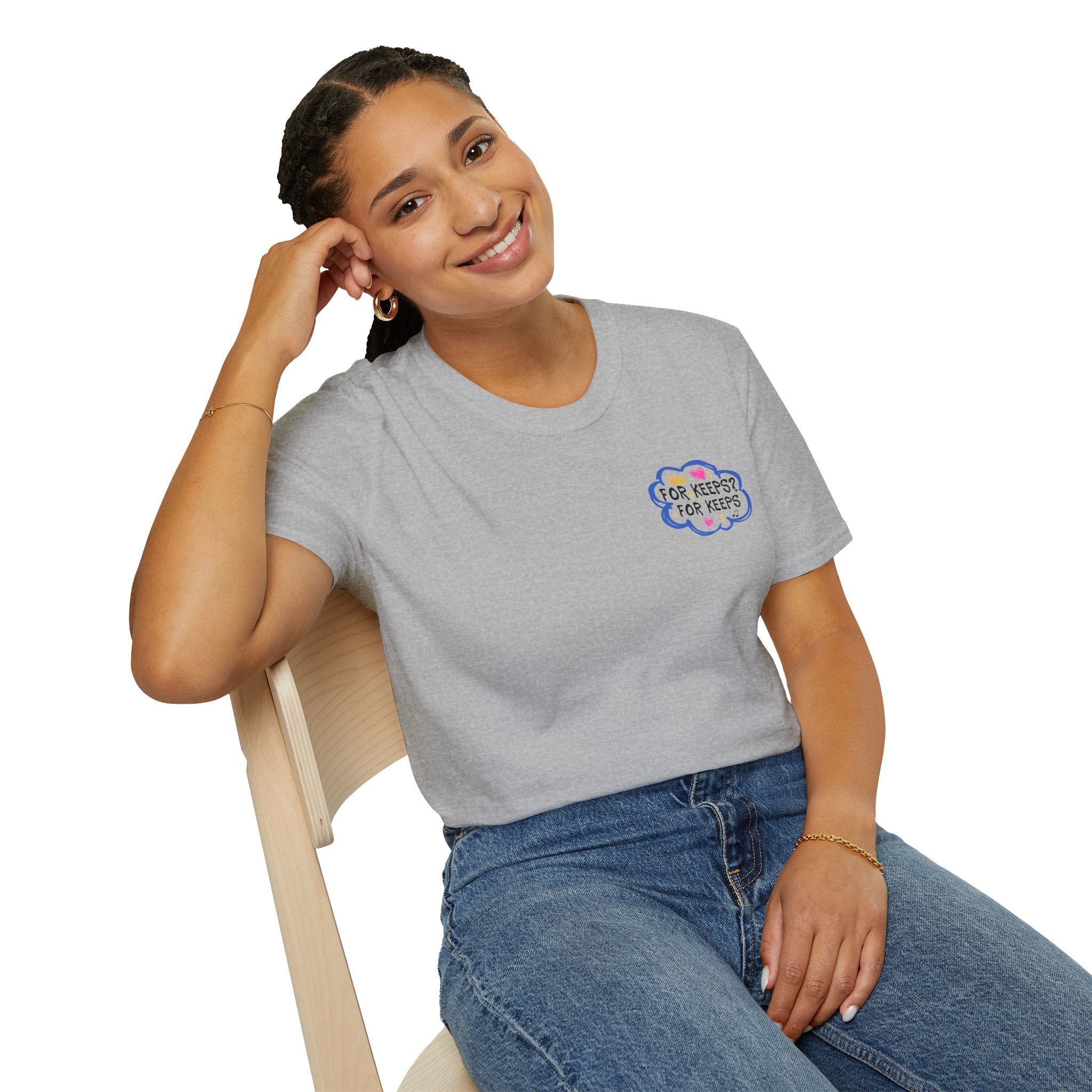 Crew Tee — 'For Keeps' Doodle Art Signature T-Shirt