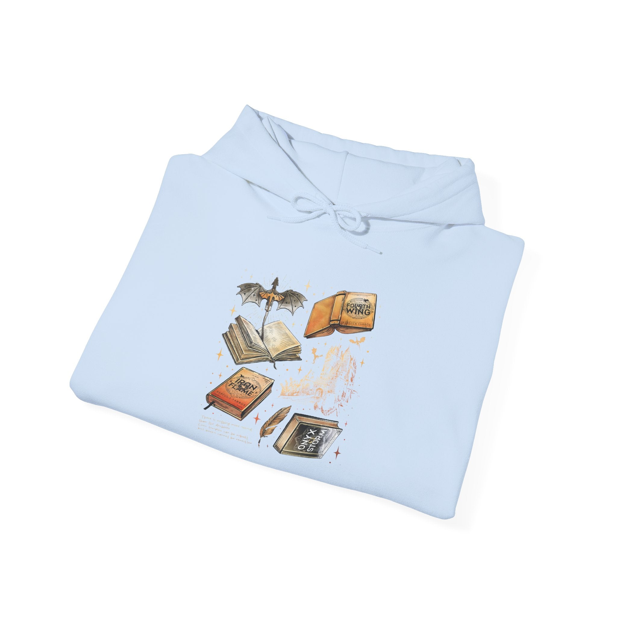 Bookish Bat Hoodie — Vintage Flying Books Graphic Pullover
