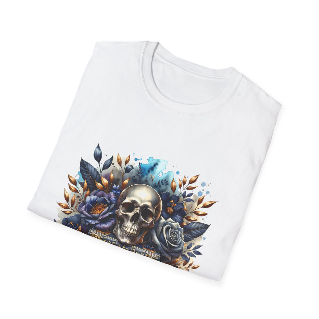 Skull & Roses Book Club T-Shirt — Gothic Literary Graphic Tee