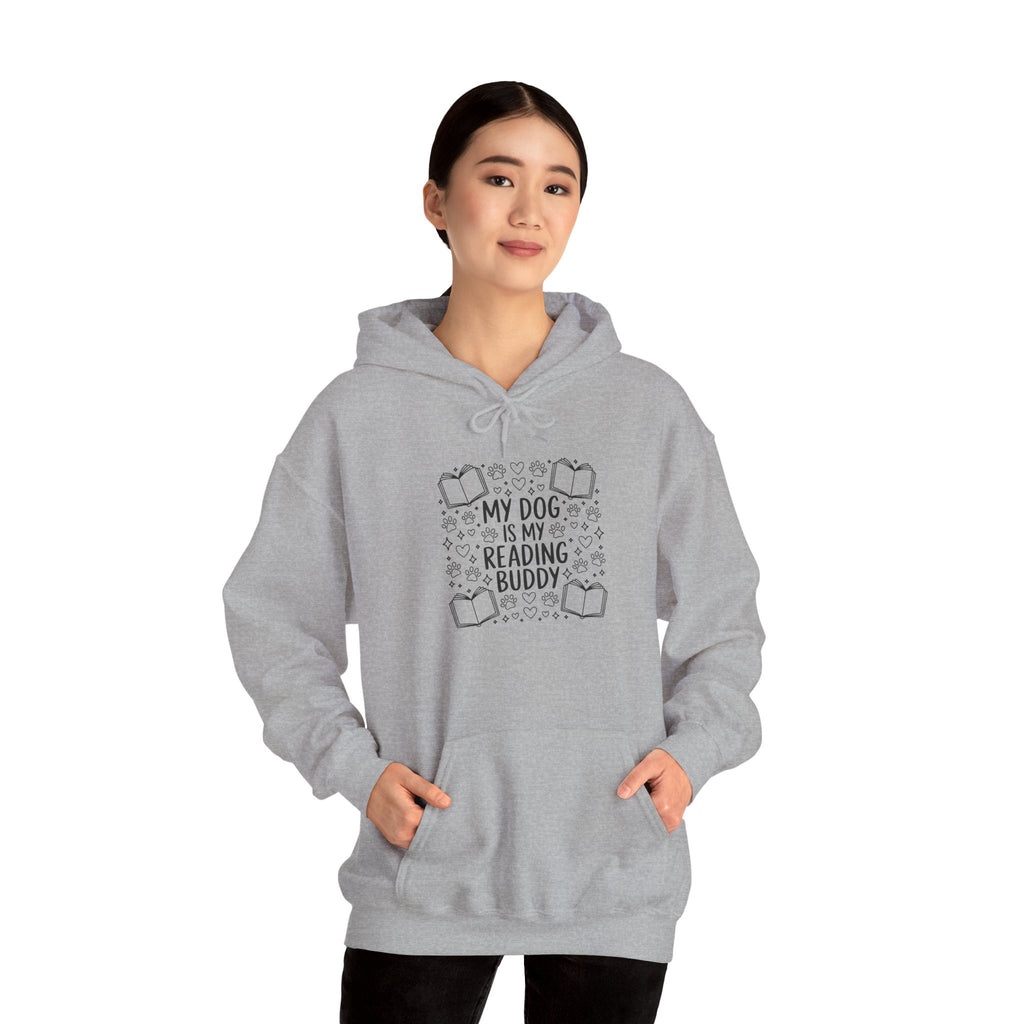 My Dog Is My Reading Buddy Hoodie — Cozy Pet Lover Sweatshirt