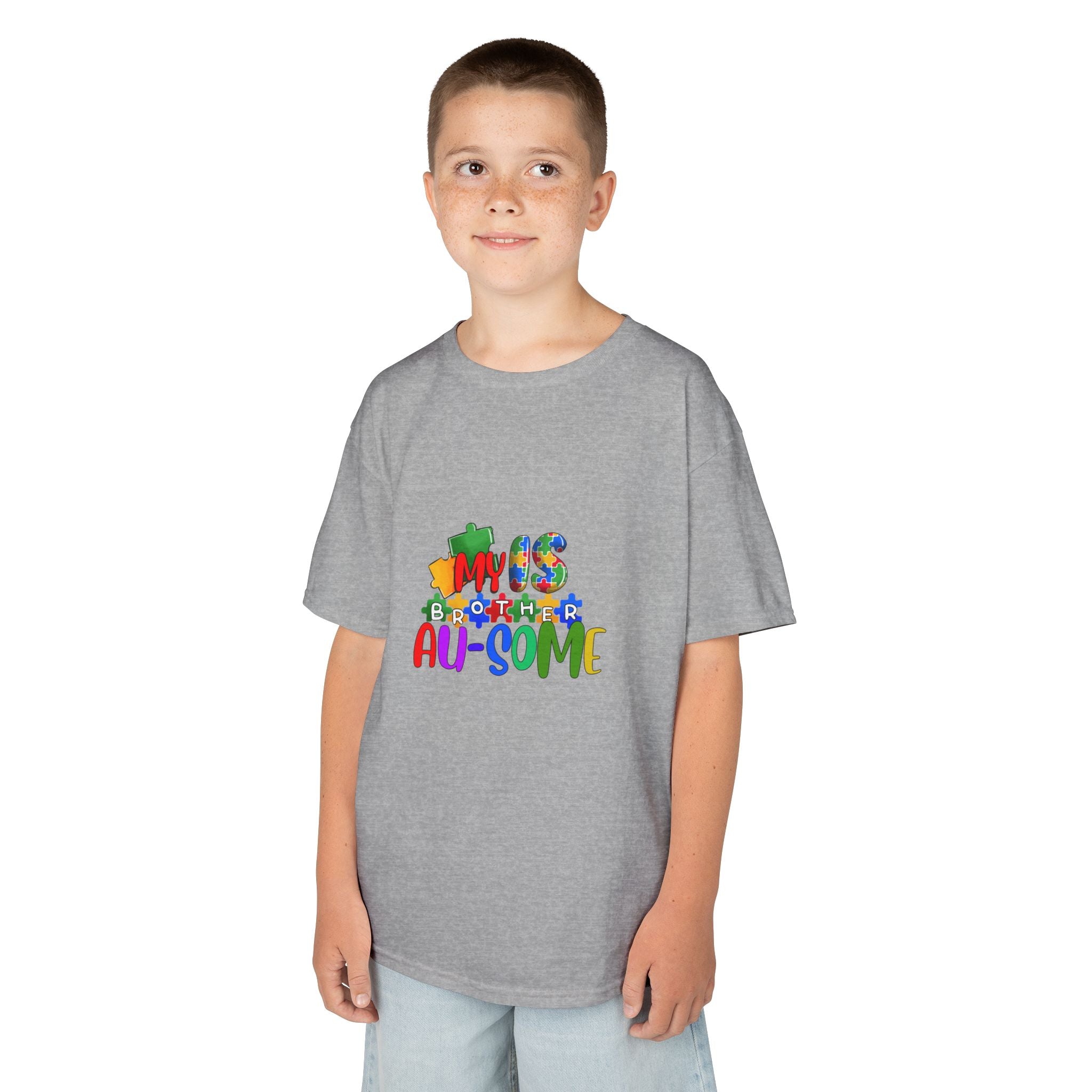 Kids Tee - "This Kid is Au-some" Colorful Autism Awareness Shirt