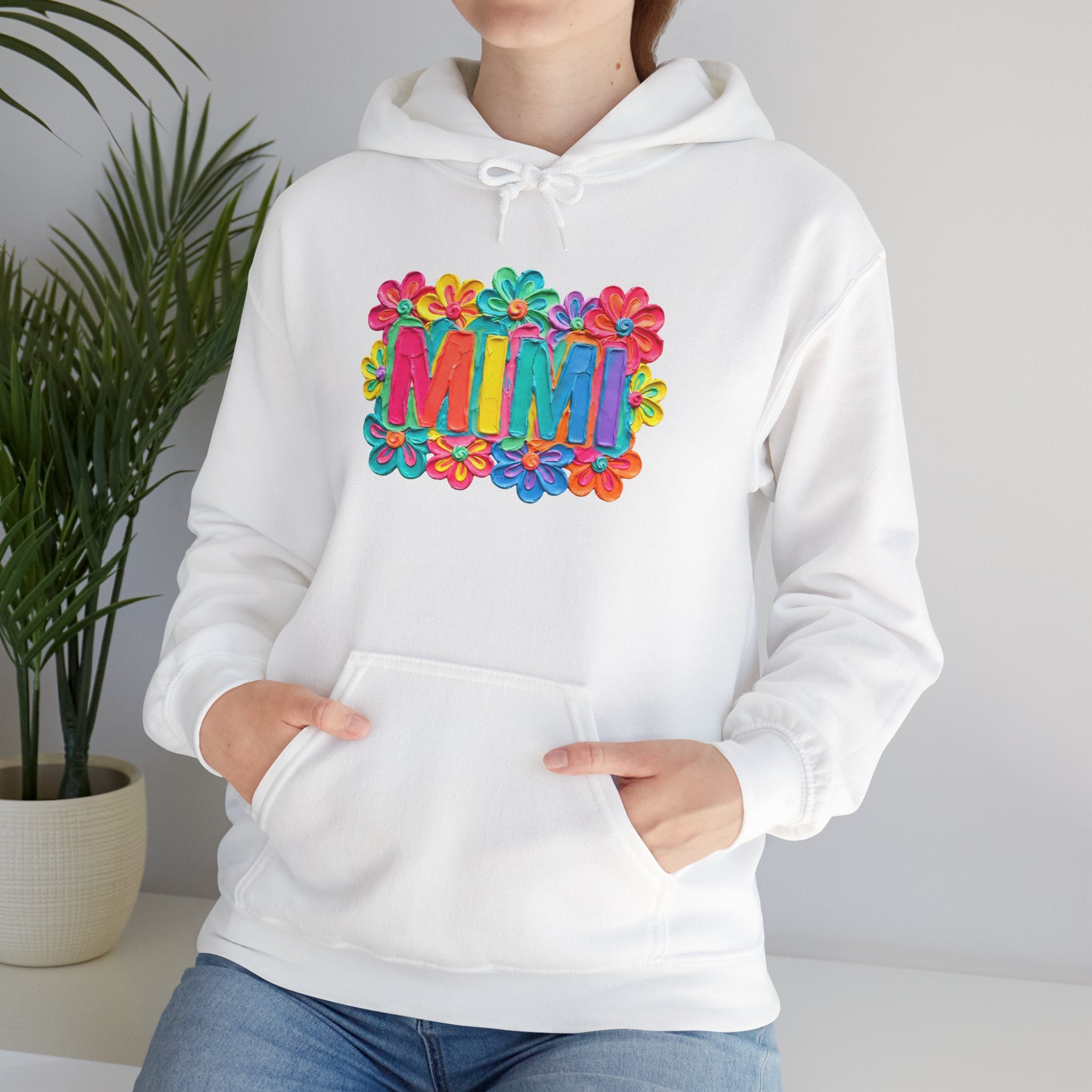 Mimi Floral Hoodie — Colorful Retro Flower Graphic Sweatshirt