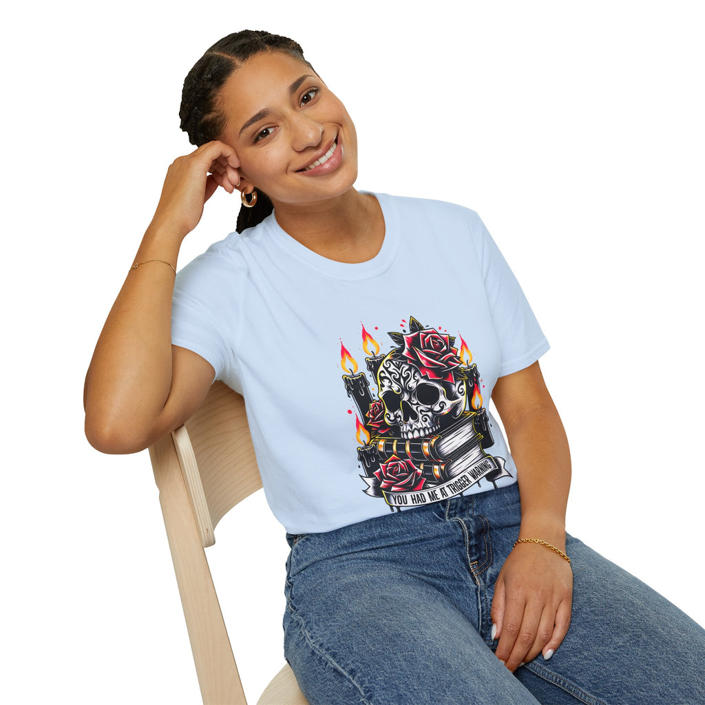 Skull & Roses Tee — 'You Had Me at Forever' Gothic Graphic T-Shirt
