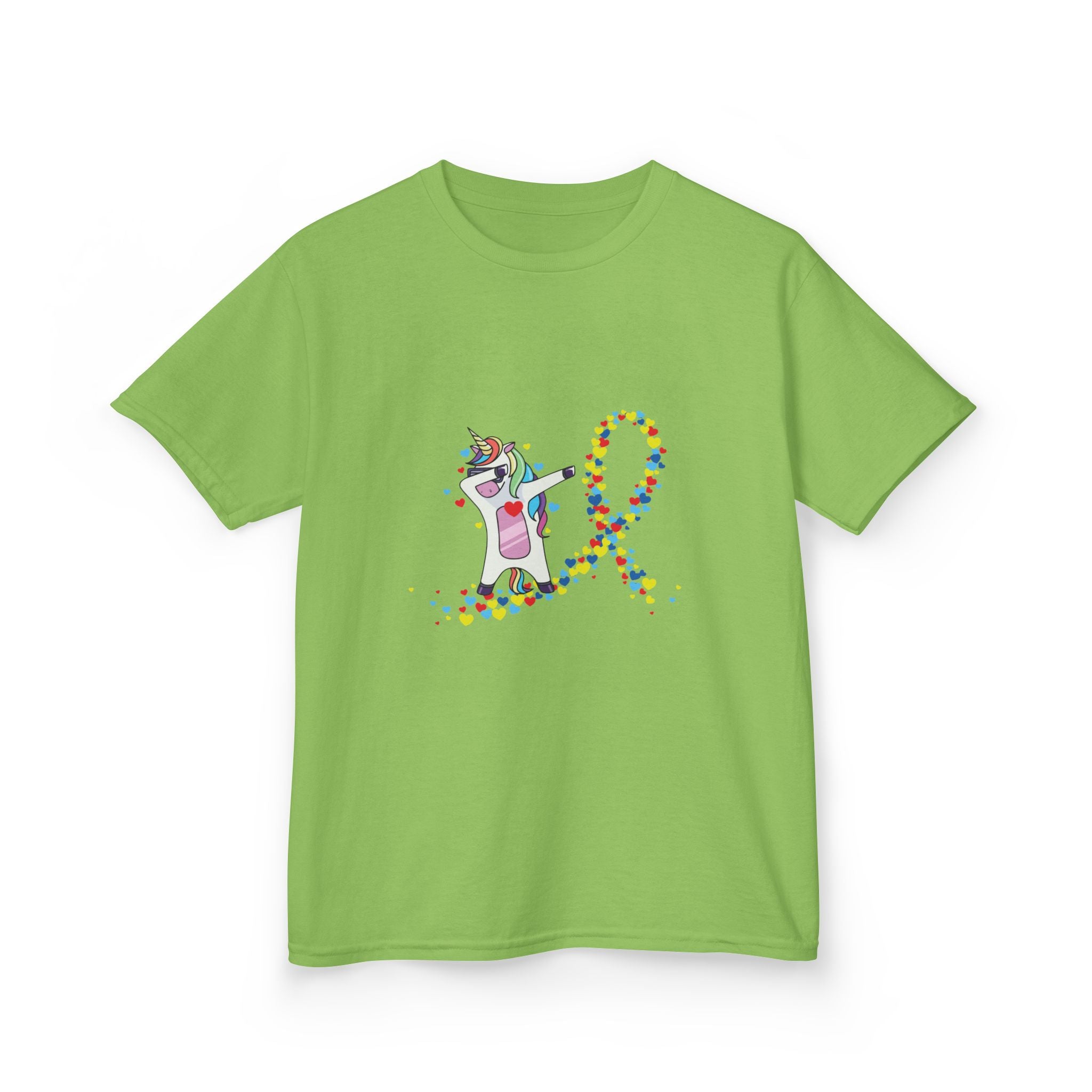 Kids Tee — Cute Unicorn Pouring Rainbow Confetti (Kids)