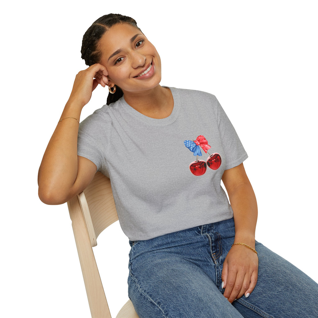 Patriotic Cherry Graphic T-Shirt