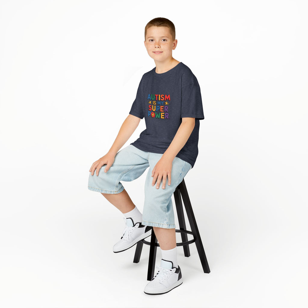 Kids T-Shirt — "Autism Is My Superpower" Colorful Pride Tee for Autism Awareness