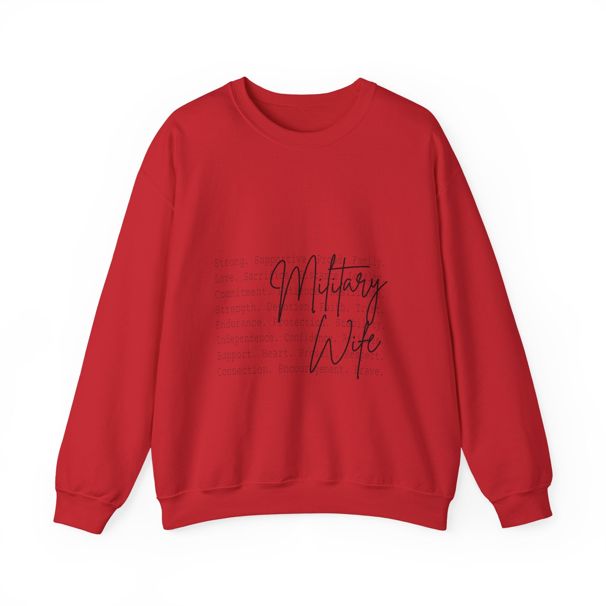 Military Wife Crewneck Sweatshirt – Soft White Tribute Pullover
