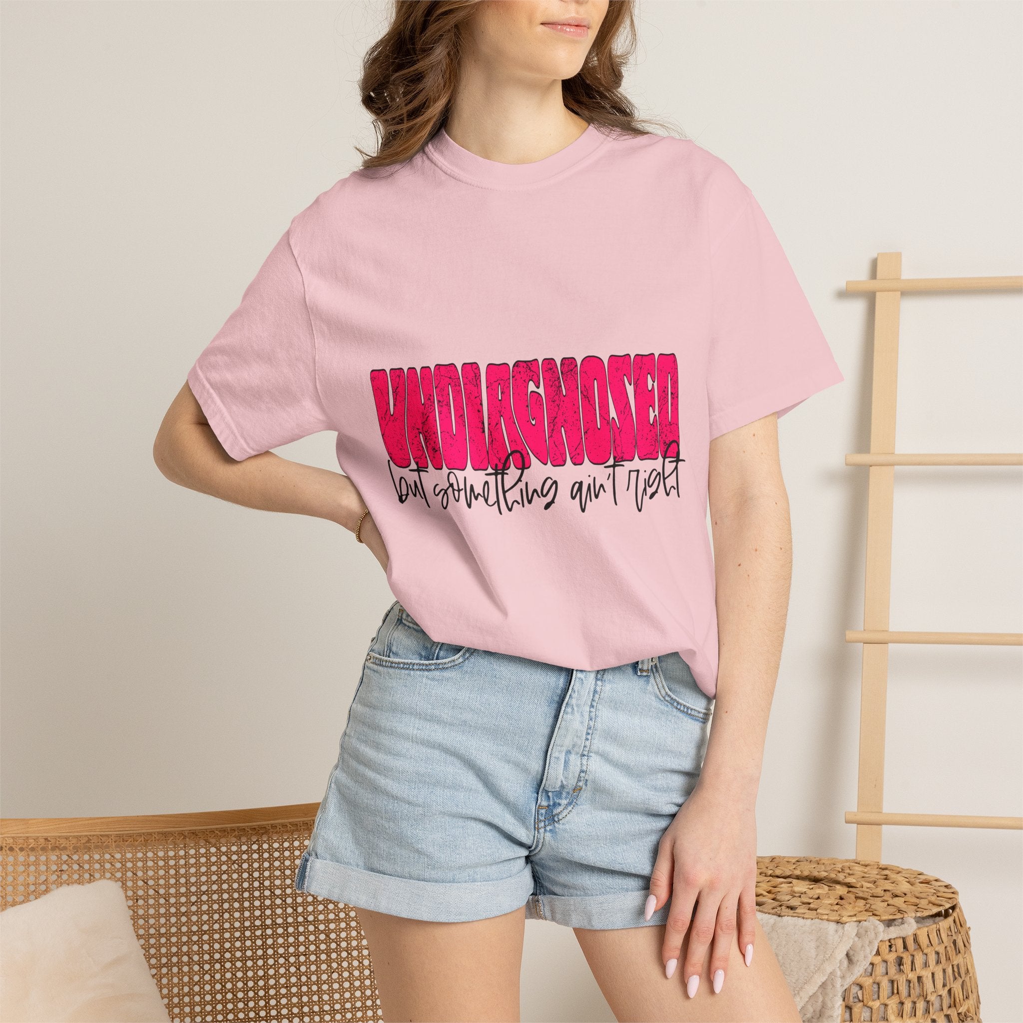Undiagnosed T-Shirt — Bold Pink Graphic "Undiagnosed (but something ain't right)" Casual Tee