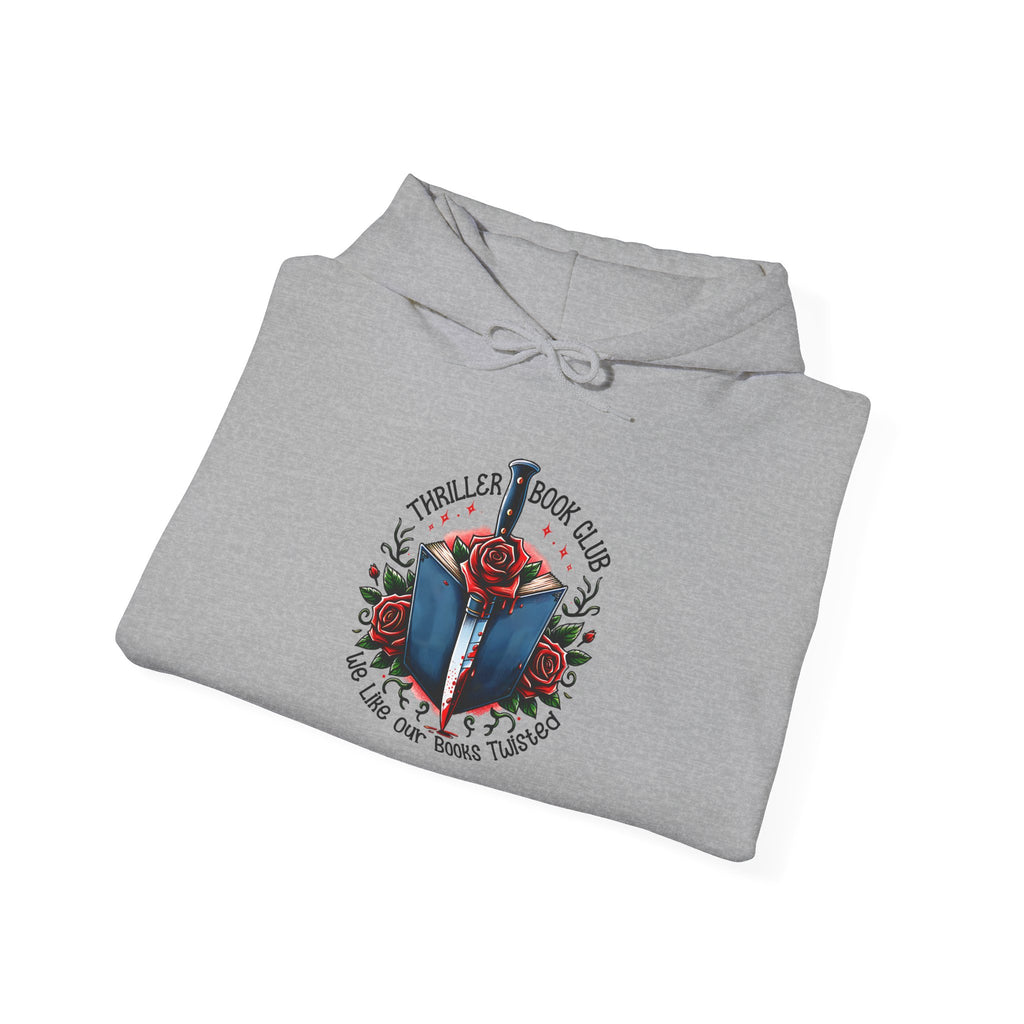 Book Club Hoodie — "The Thrillers Book Club" Cozy Reading Sweatshirt
