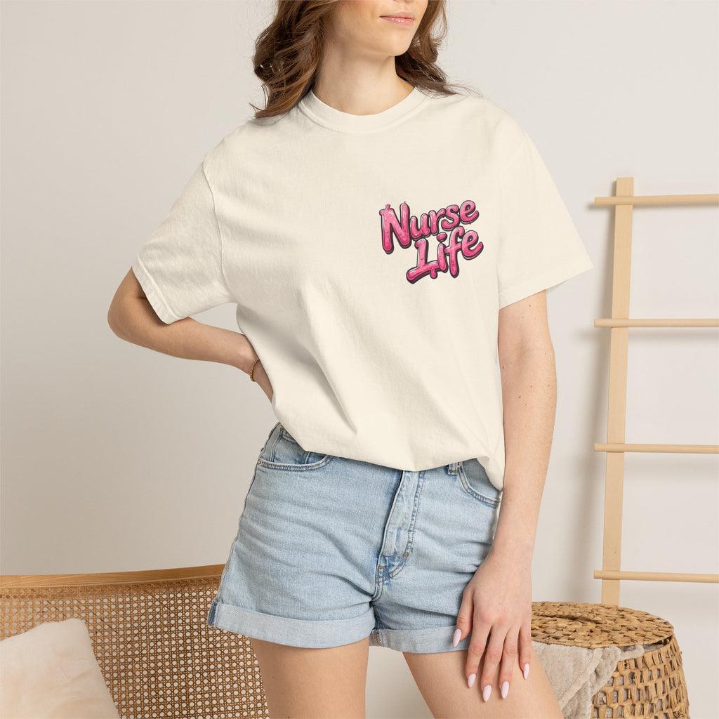 Nurse Life T-Shirt — Cute Female Nurse Watercolor Graphic Tee