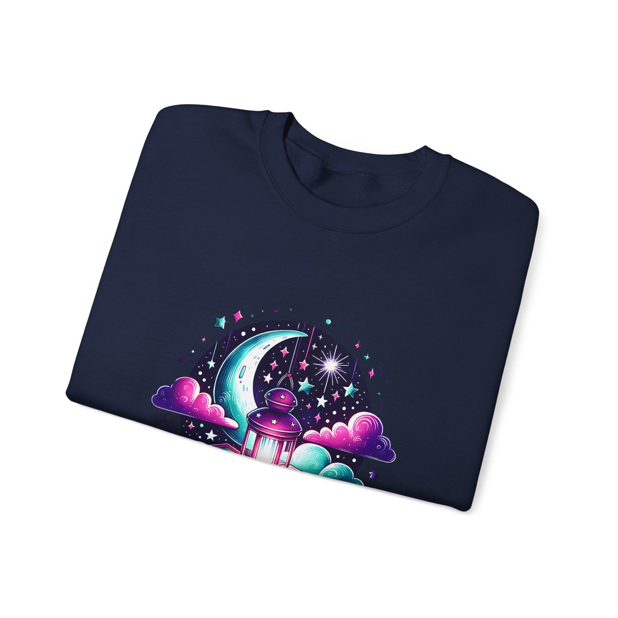 Mystical Reading Crewneck Sweatshirt — "Let Your Magic Bloom" Book & Lantern Design