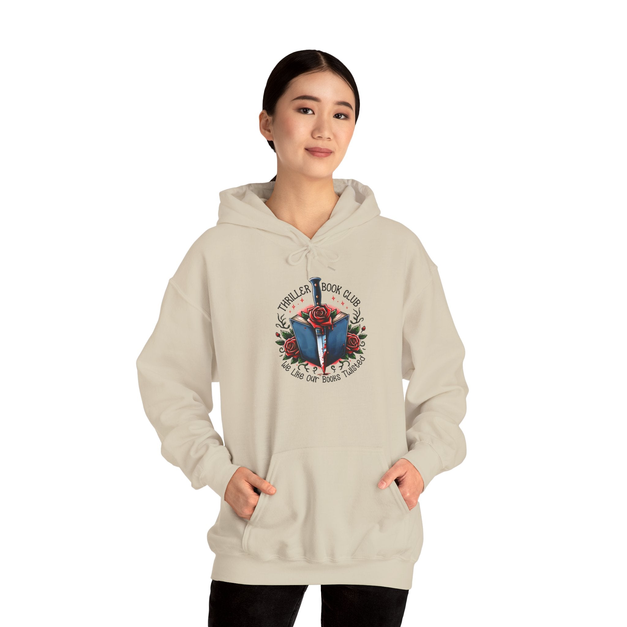 Book Club Hoodie — "The Thrillers Book Club" Cozy Reading Sweatshirt