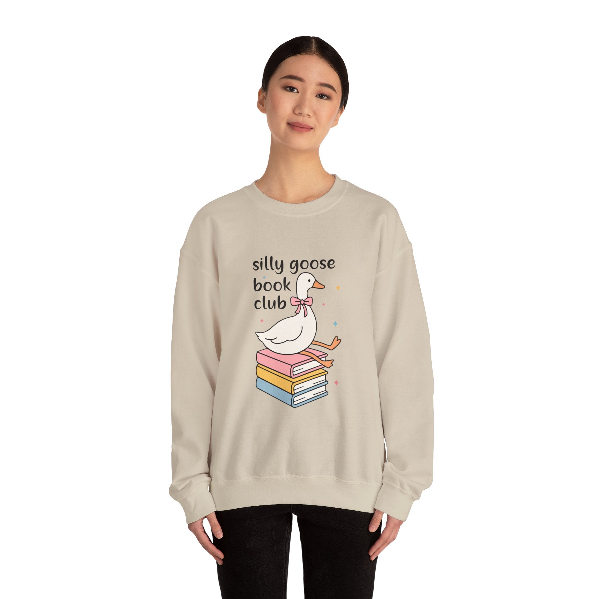 Silly Goose Book Club Sweatshirt — Cute Reading Crewneck