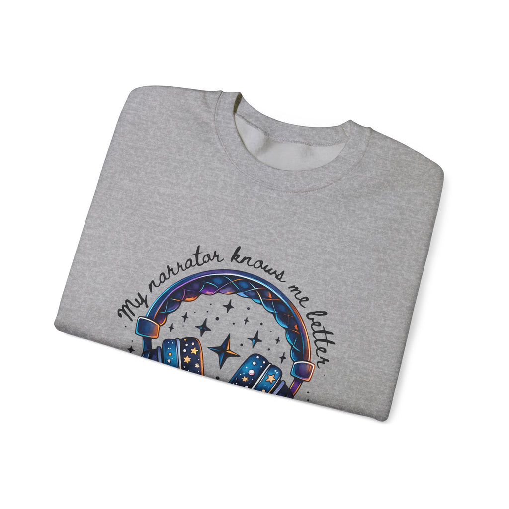 Sweatshirt — “My Navigator Knows Me Better Than My Therapist” Cosmic Headphones Crewneck