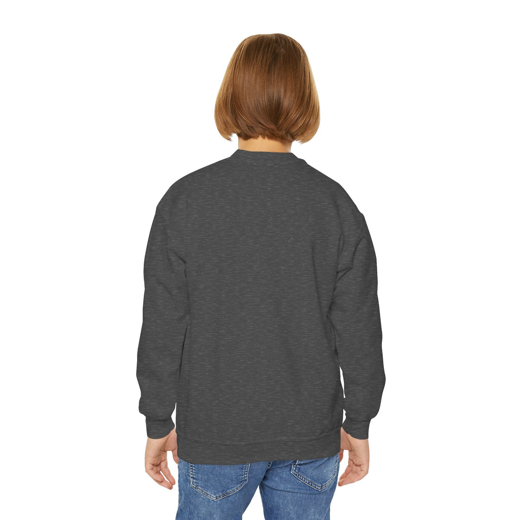 Youth Crewneck Sweatshirt – Tractor with Colorful Puzzle Pieces Kids Pullover (Autism Awareness)