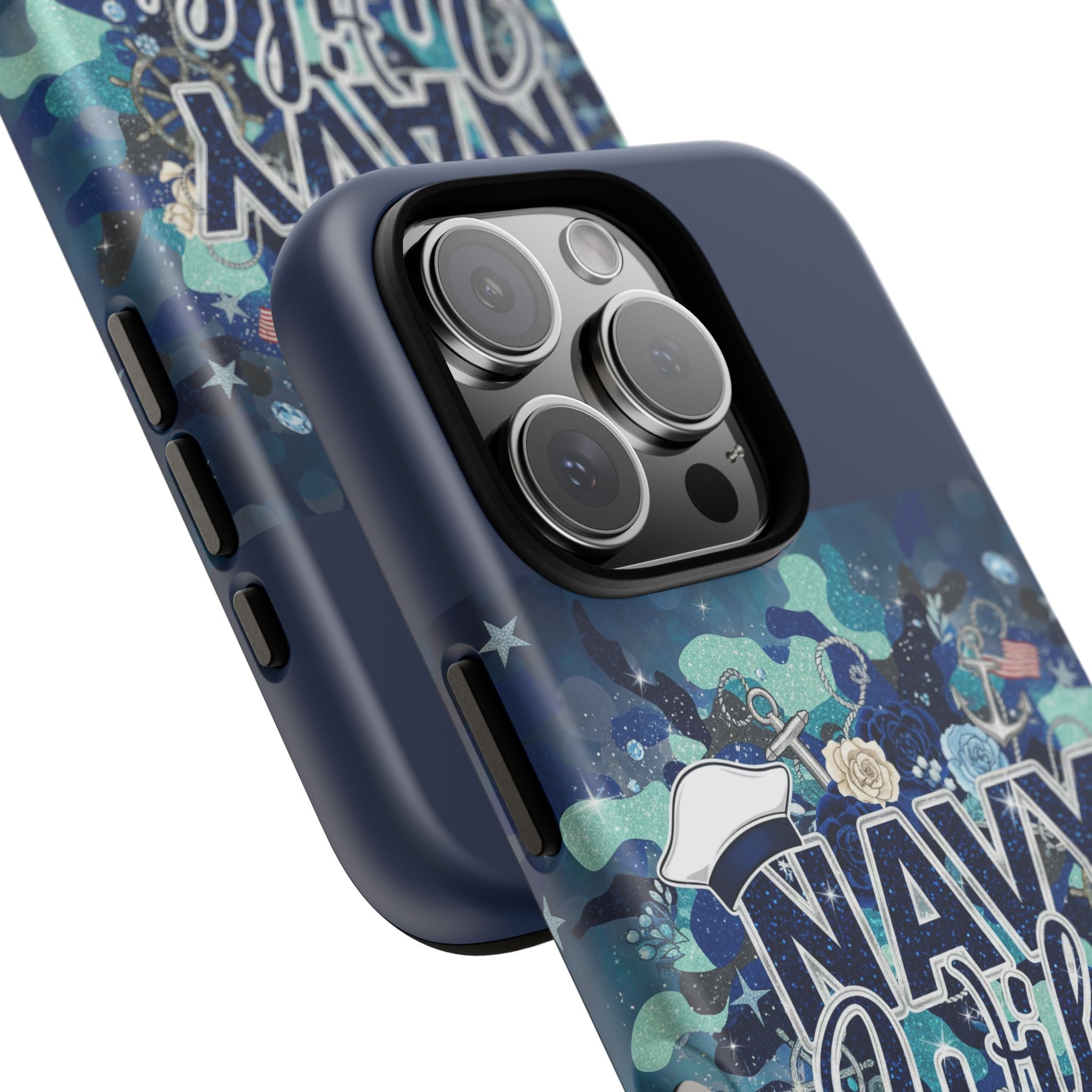 Navy Wife Tough Phone Case — Camouflage Military Tribute Protective Cover