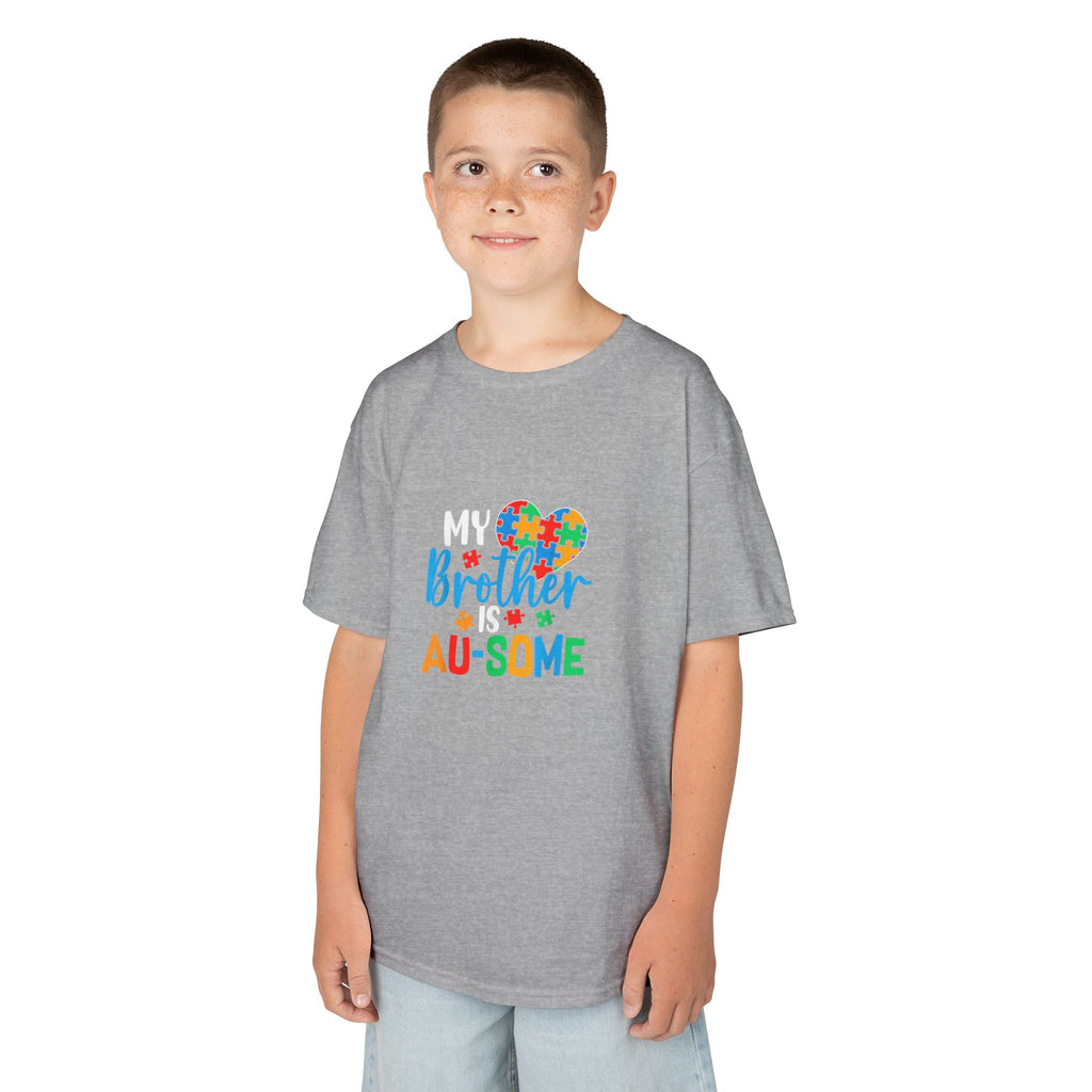 Kids T-Shirt — "Brother Au-some" Colorful Autism Awareness Tee