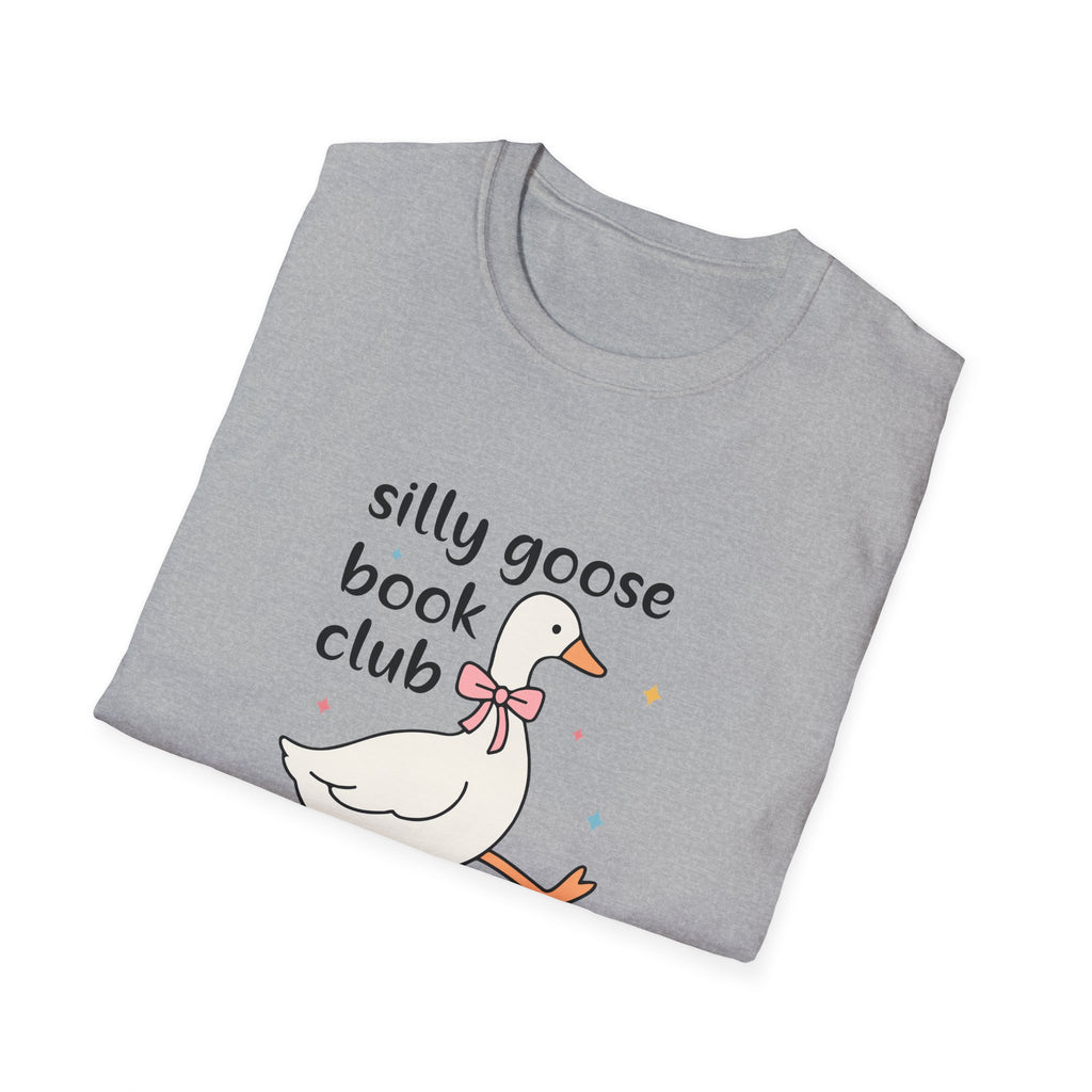 Silly Goose Book Club T-Shirt — Cute Reading Tee with Goose on Books
