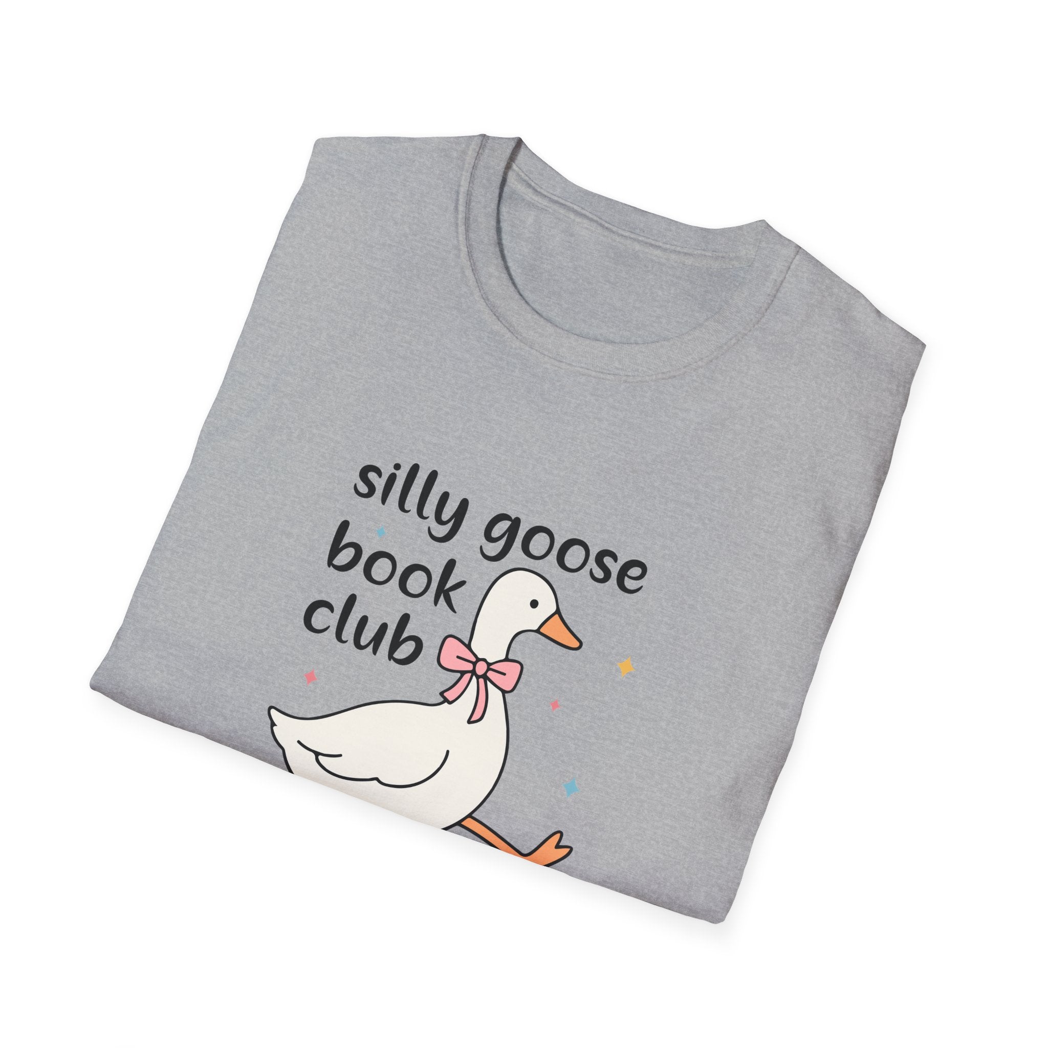 Silly Goose Book Club T-Shirt — Cute Reading Tee with Goose on Books