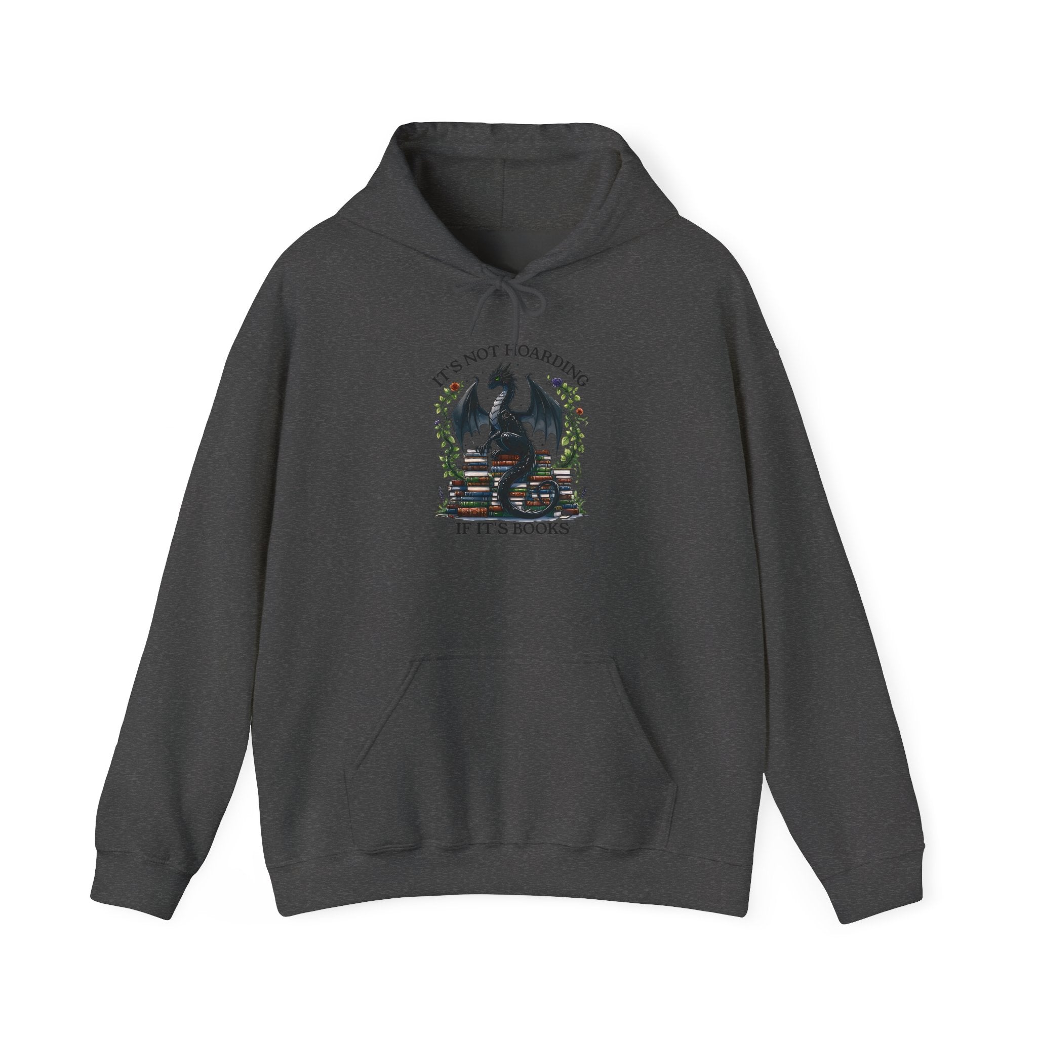 Hoodie — "It's Not Roaring if It's Books" Dragon Booklover Graphic Hoodie