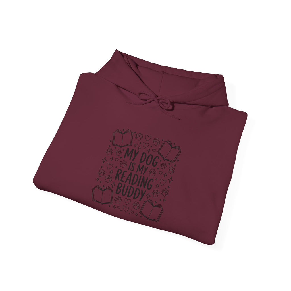 My Dog Is My Reading Buddy Hoodie — Cozy Pet Lover Sweatshirt