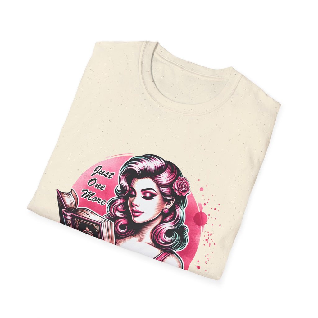 Chapter Reading Tee — Retro Pinup Woman 'Just One More Chapter' Book Lover T-Shirt