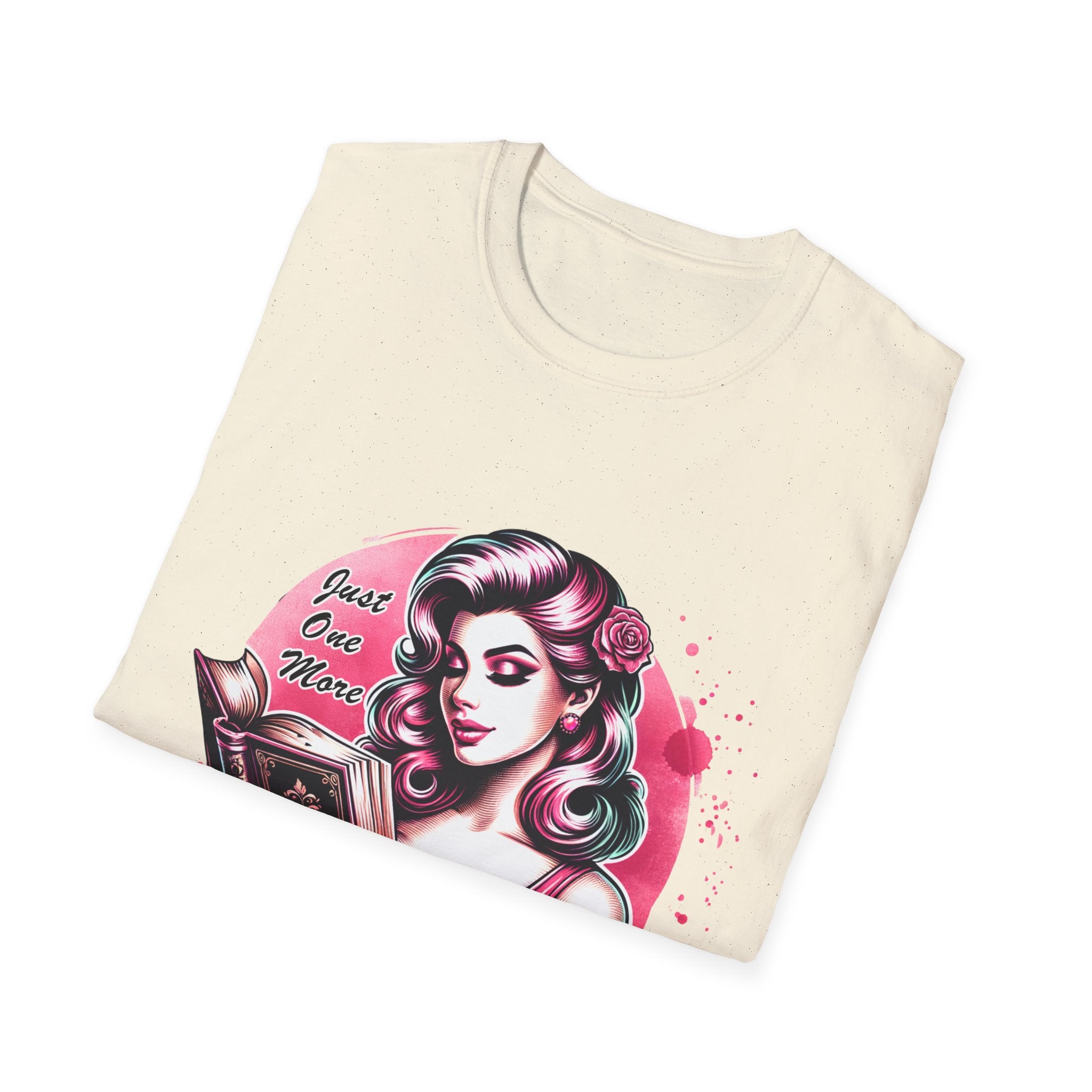 Chapter Reading Tee — Retro Pinup Woman 'Just One More Chapter' Book Lover T-Shirt