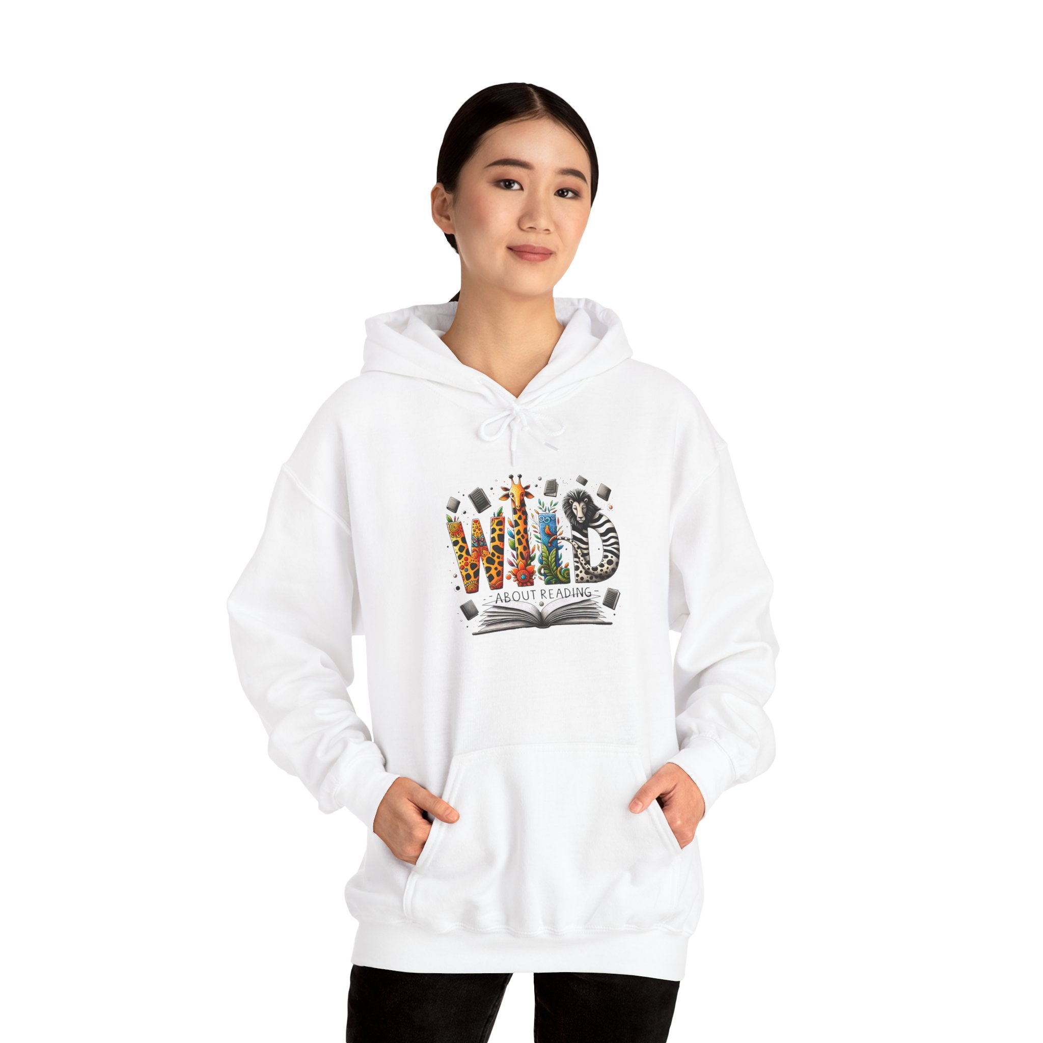 Wild At Heart Hoodie — Animal Safari Graphic Reading Design