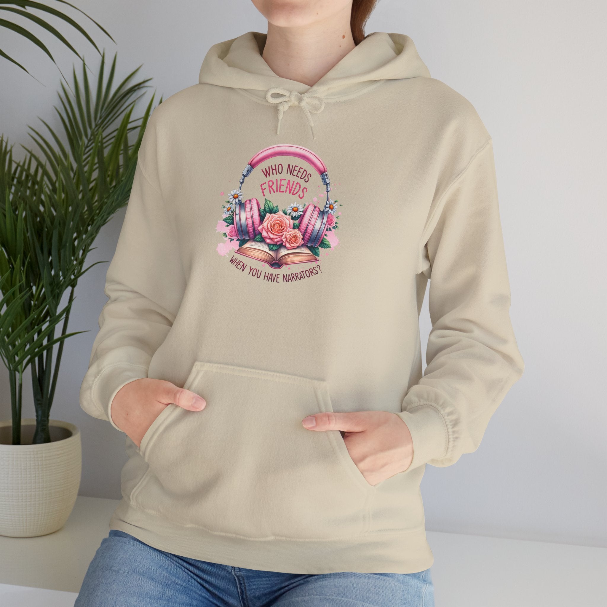 Hoodie — "You Need a Friend" Floral Comfort Pullover