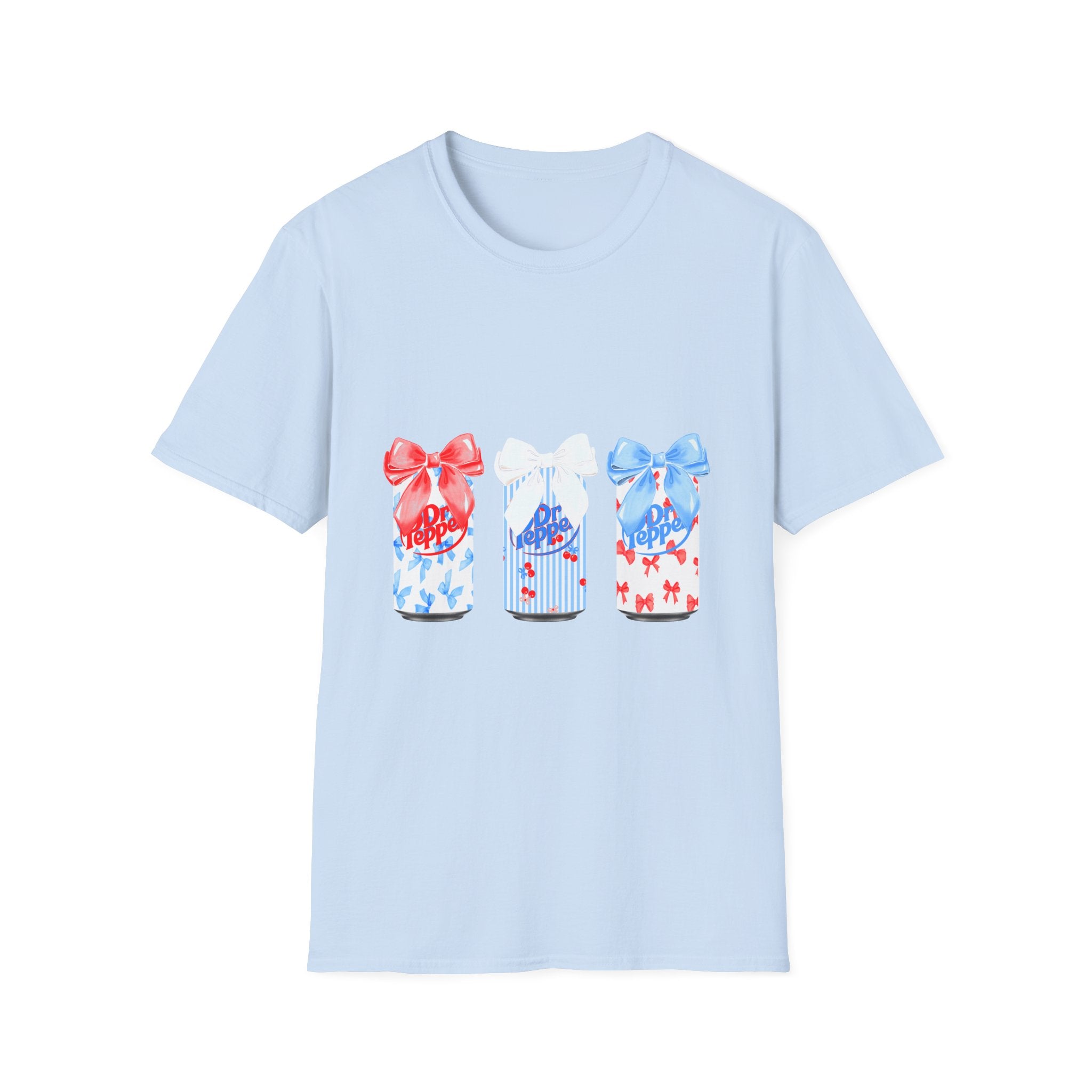 Patriotic Candy Jar T-Shirt — Red White Blue Ribbon 4th of July Tee