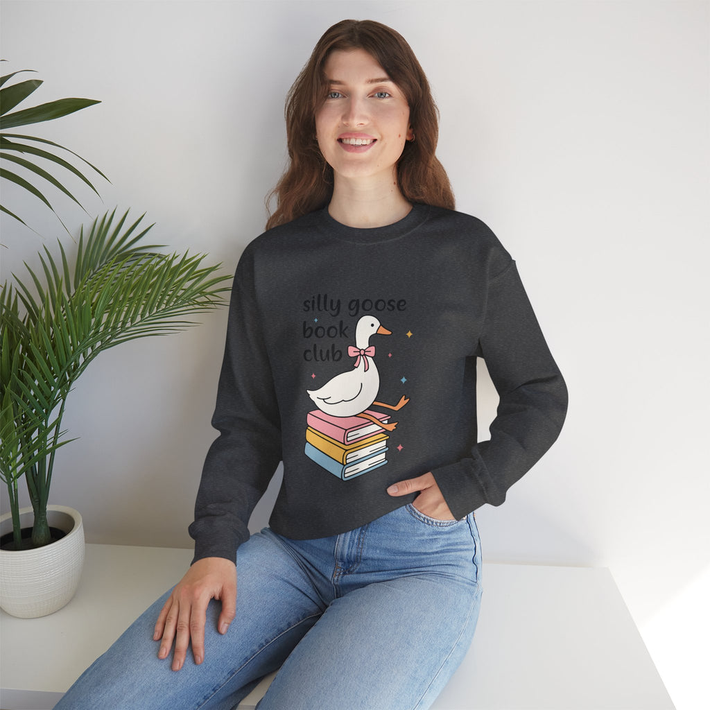 Silly Goose Book Club Sweatshirt — Cute Reading Crewneck