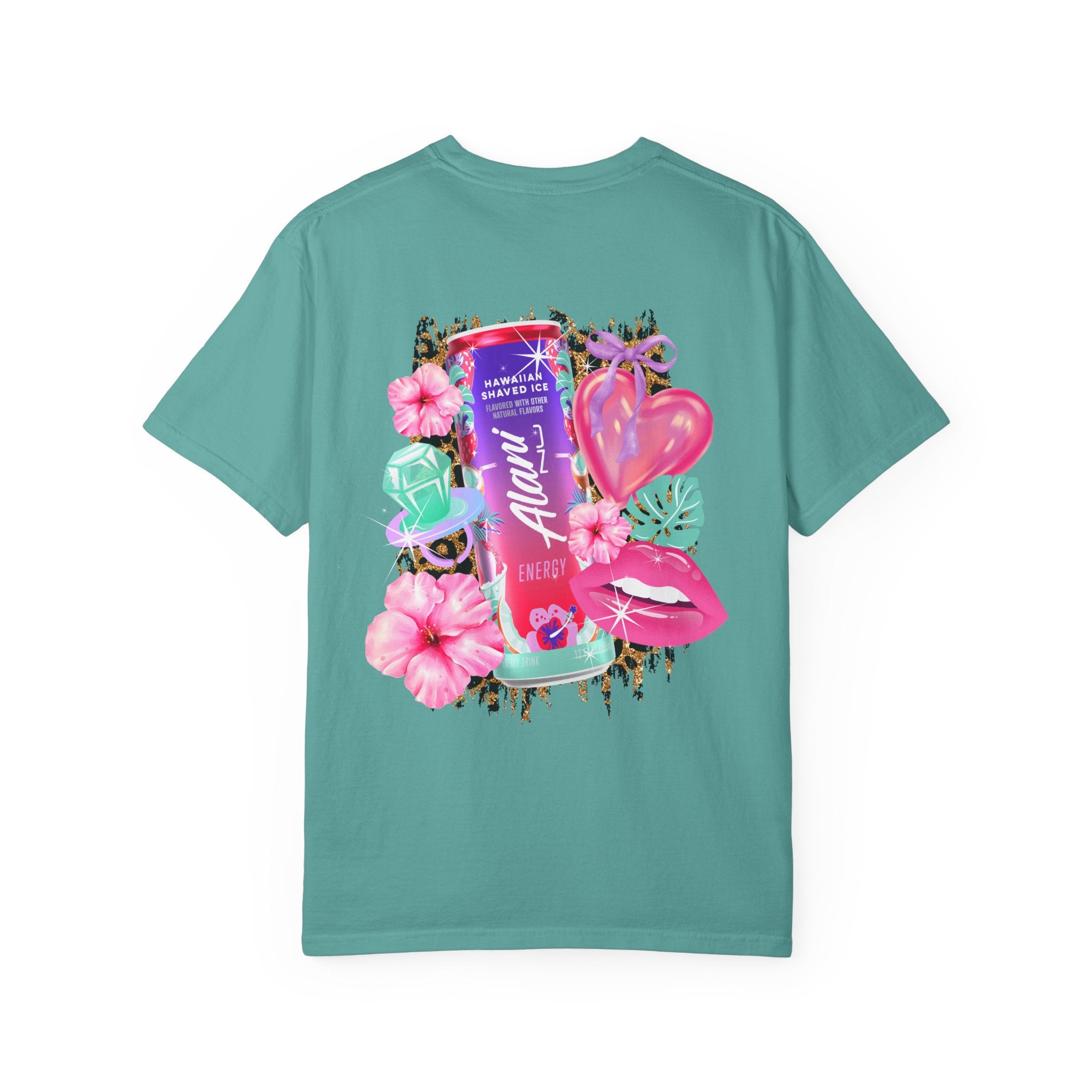 Aloha Nu Graphic T-Shirt — Tropical Hibiscus Drink Design