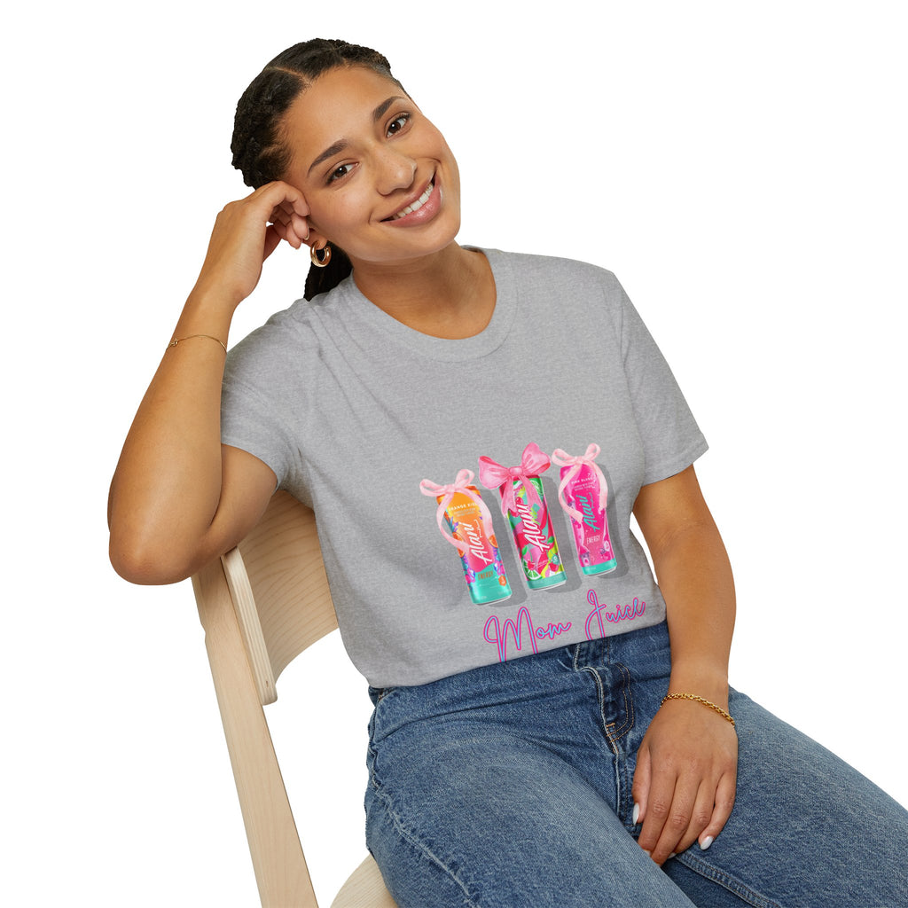 Mom Juice T-Shirt — Floral Bottle Graphic Tee for Moms
