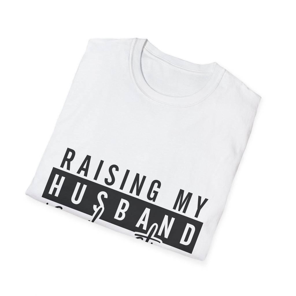 T-Shirt — “Raising My Husband Is Exhausting” Funny Mom Shirt | Motherhood Humor Gift