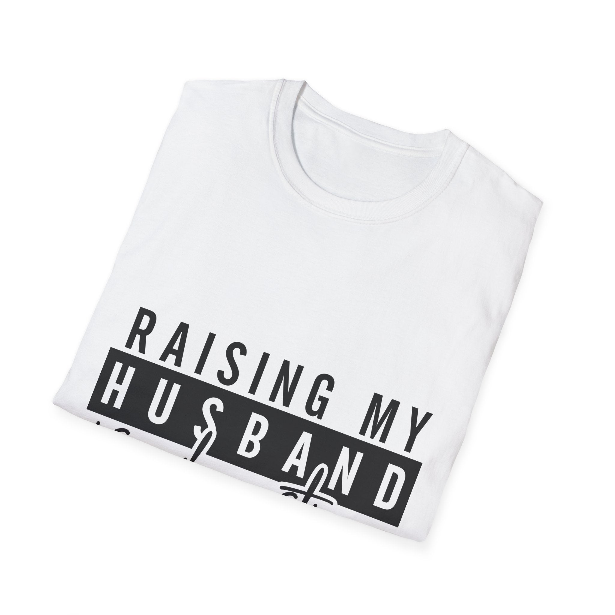 T-Shirt — “Raising My Husband Is Exhausting” Funny Mom Shirt | Motherhood Humor Gift
